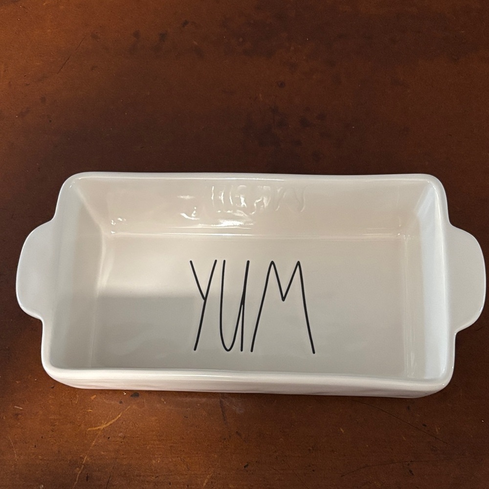 Rae Dunn White Ceramic Loaf Pan